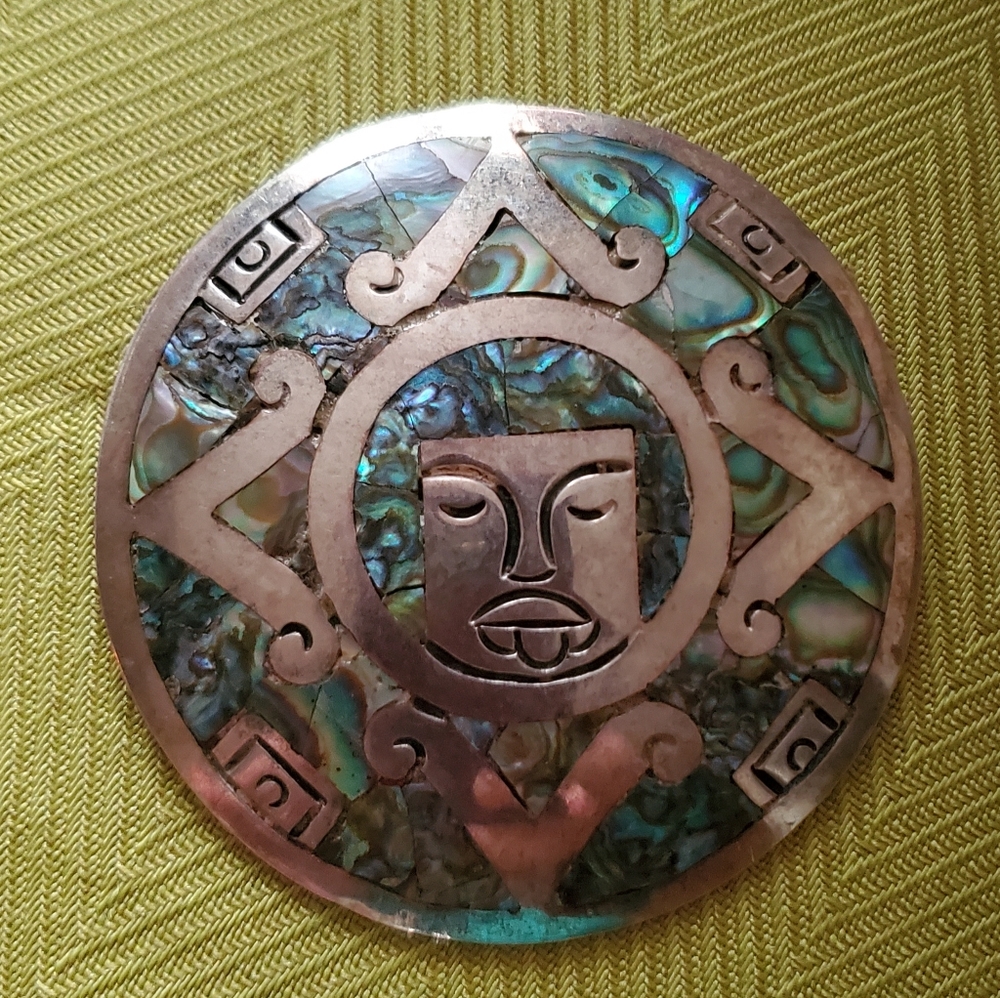 Neo-Aztec SS Pendant - Picture 2 of 6